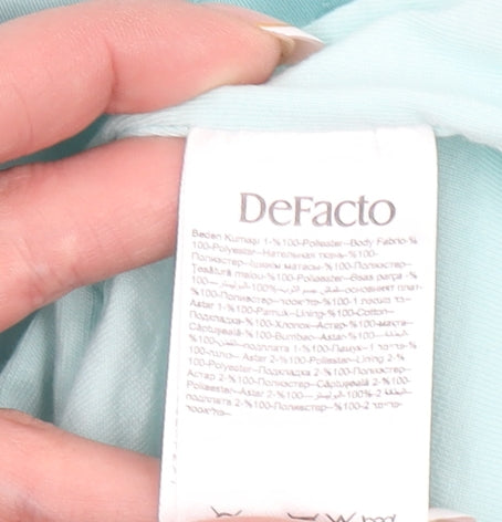 DeFacto Girls Blue Unicorn Hooded Rain Coat 8-9 Years Waterproof Jacket