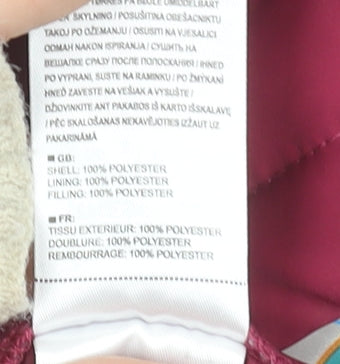 Trespass Girls Pink Puffer Waistcoat 5-6 Years Quilted Lined Zip Jacket