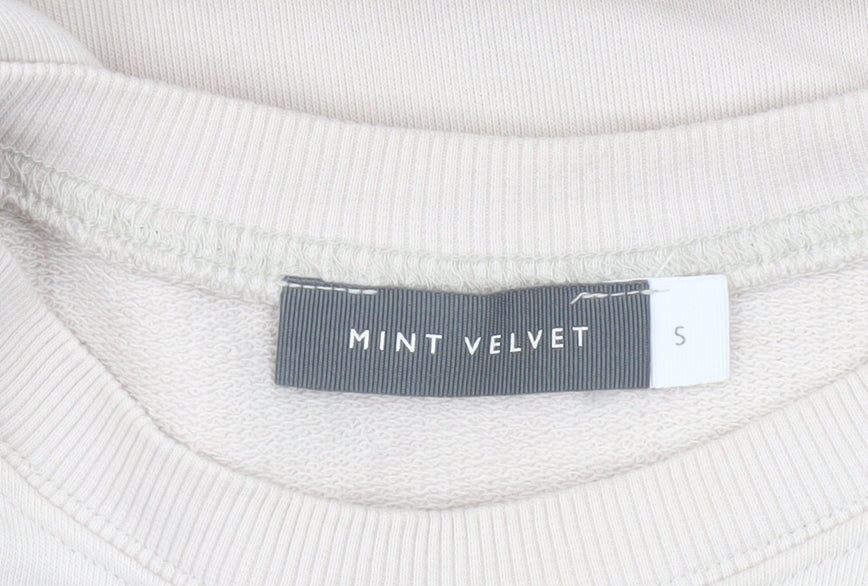 Mint Velvet Women's Beige Los Angeles Cotton Blend Sweatshirt Size S