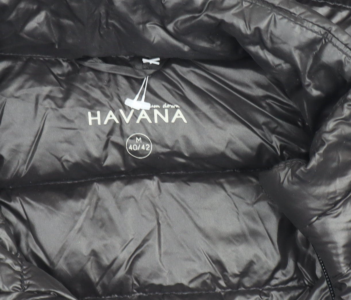 HAVANA Women's Black M Down Puffer Jacket Quilted Zip Lightweight