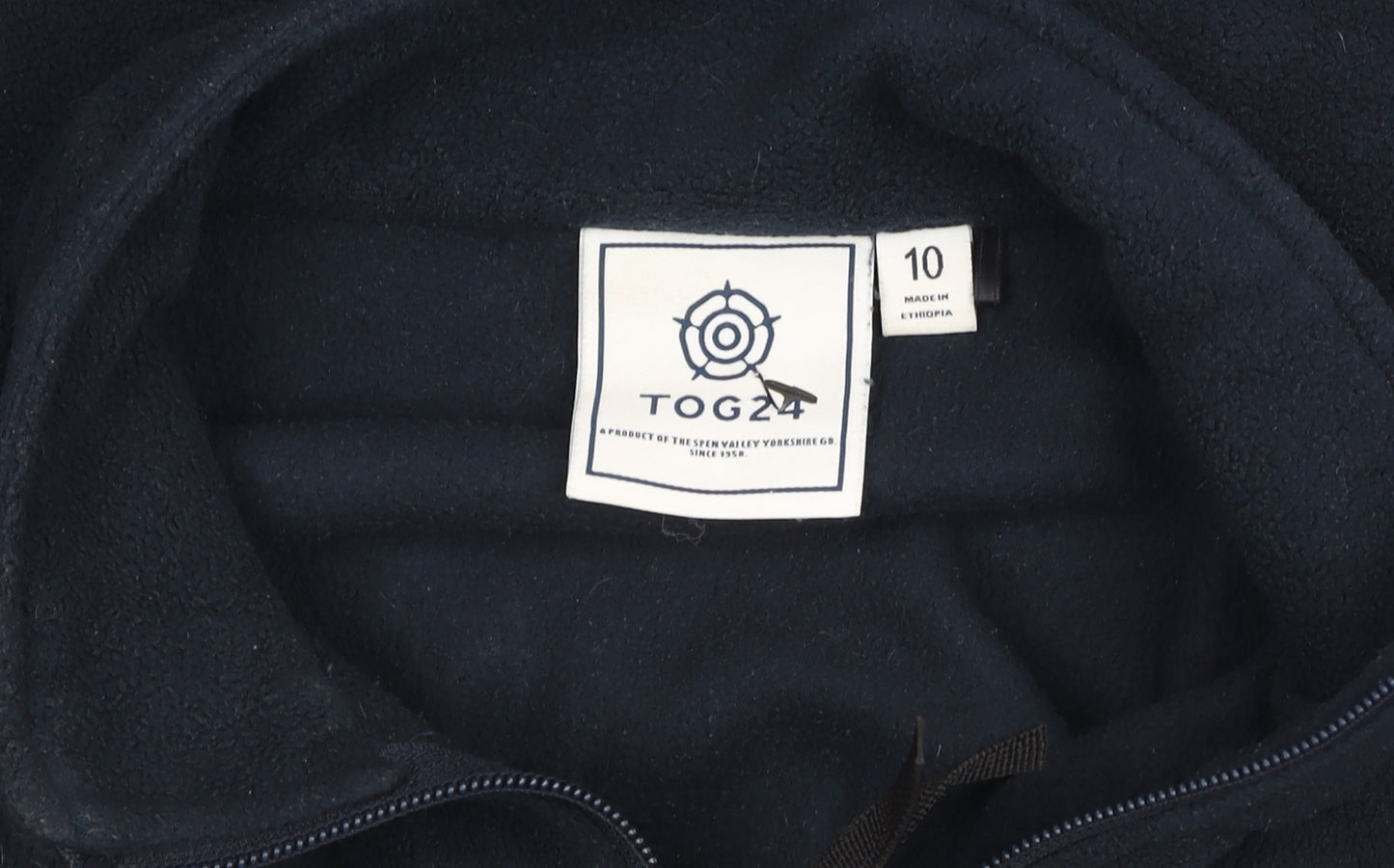 TOG24 Womens Black Fleece Full Zip Outdoor Jacket Size 10