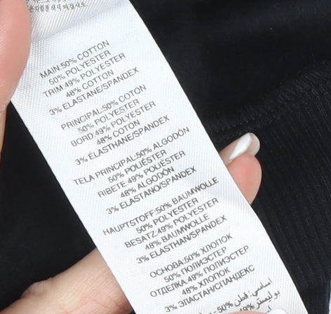 Lipsy Girls Black 13-14 Years Long Sleeve T-Shirt Dress Fun Graphic