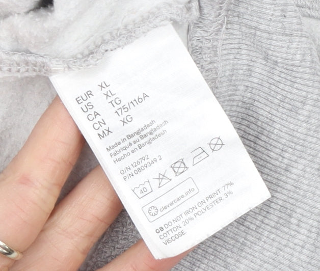 H&M Men's Grey Marilyn Graphic Print Pullover Sweatshirt XL