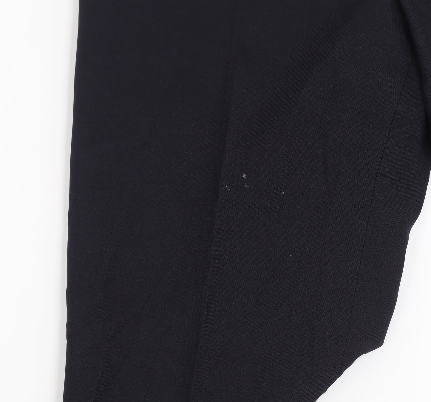 Marks and Spencer Men's Navy 32R Dress Trousers Polyester Regular Fit