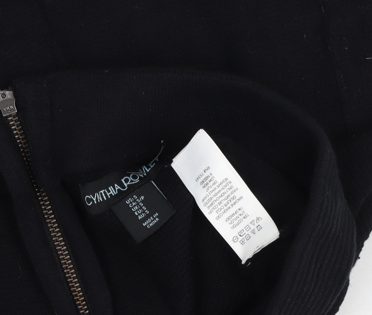 Cynthia Rowley Womens Black A-Line Knit Short Skirt Size S