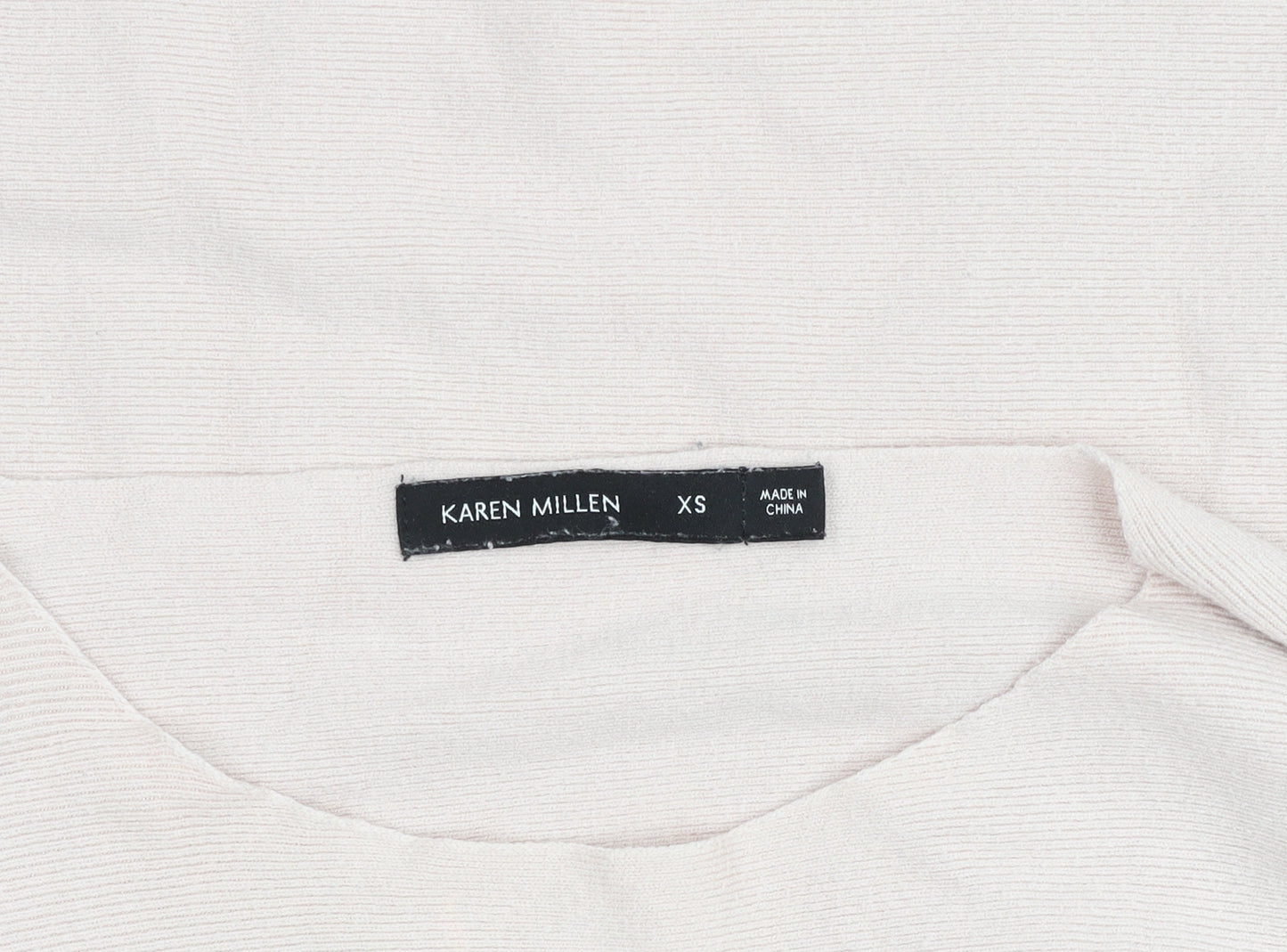 Karen Millen Women’s Beige Crew Neck XS Long Sleeve Pullover Jumper