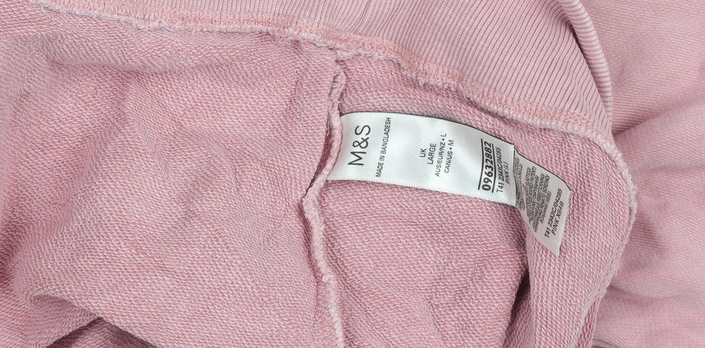 Marks and Spencer Women Pink Large New York City Cotton Sweatshirt