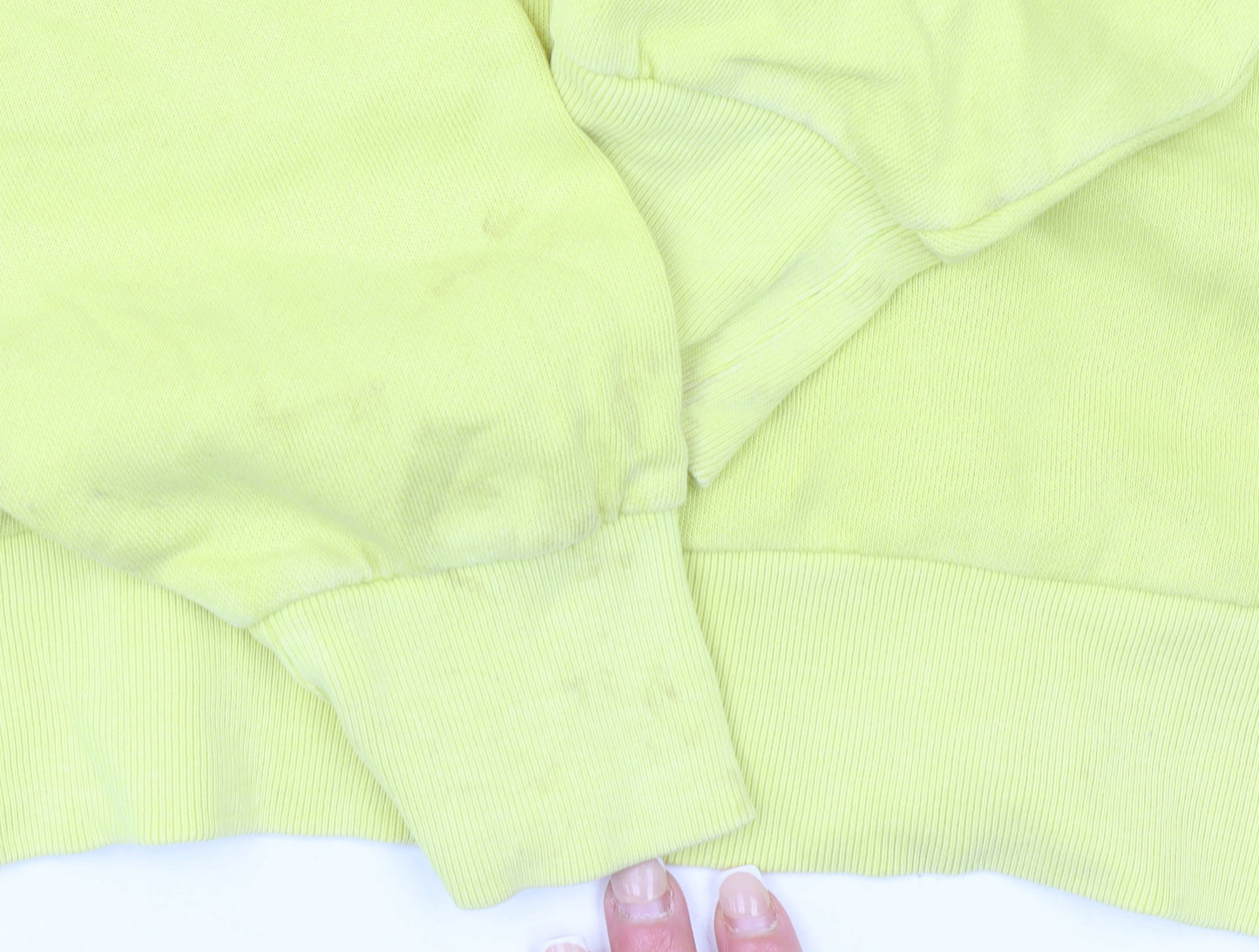 GAP Women Yellow Pullover Hoodie Small Cotton Blend Sweatshirt