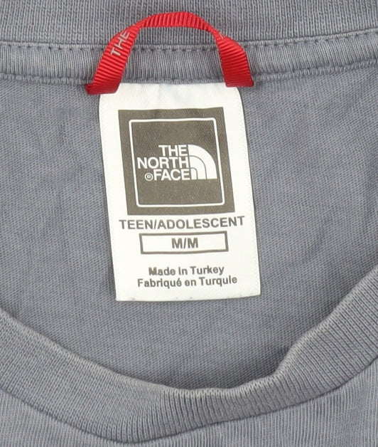 The North Face Boys Grey M Graphic Cotton Outdoor Short Sleeve T-Shirt