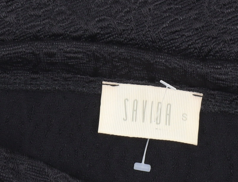 Savida Women’s Black Knee Length Pencil Skirt Size S Stretch Knit