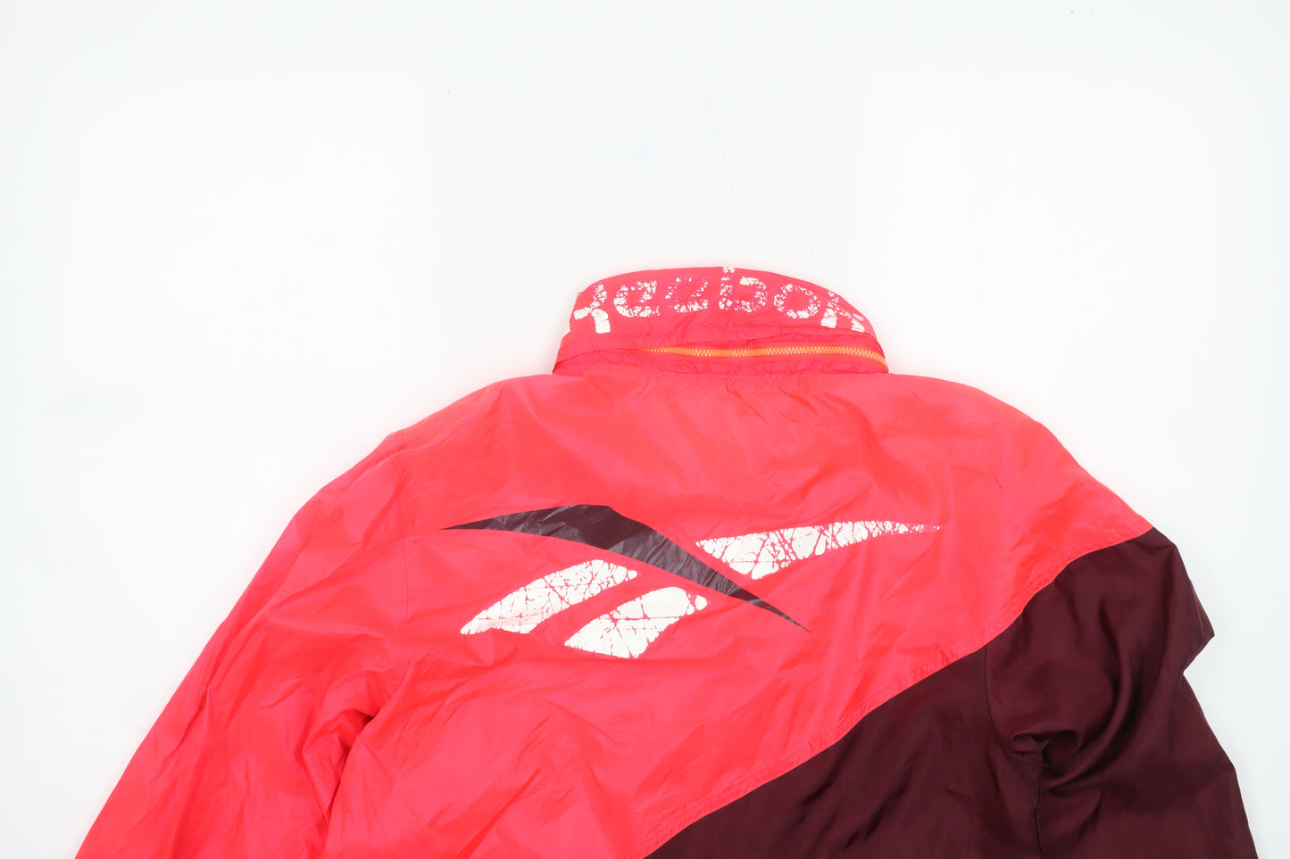 Reebok Women Red Burgundy 90s Retro Windbreaker Jacket S