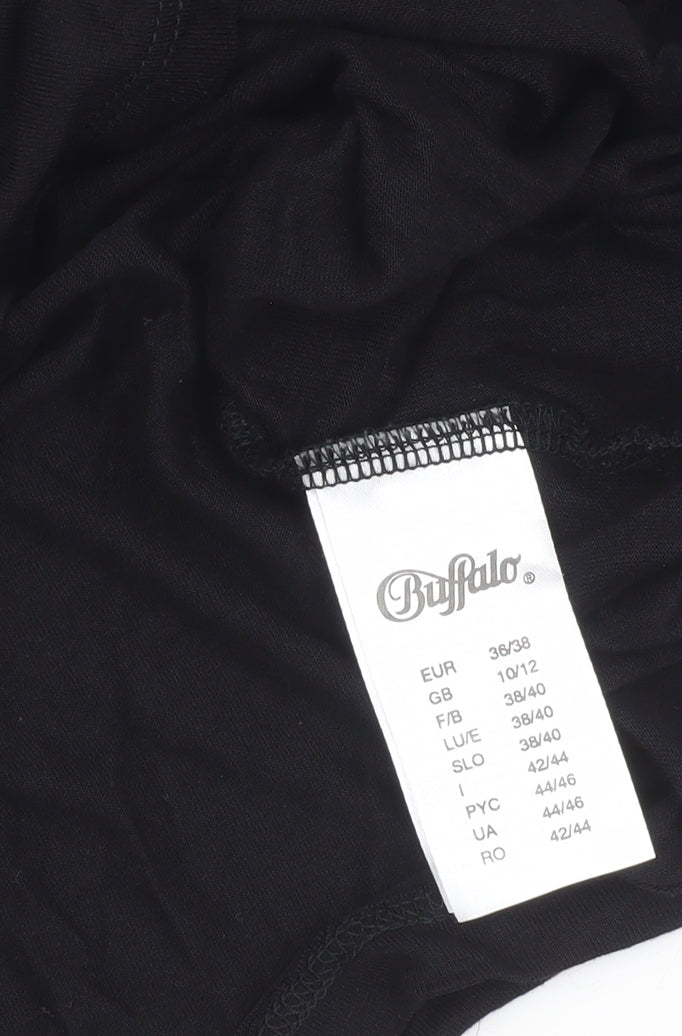 Buffalo Women's Black Beaded Tunic Blouse Size 10/12