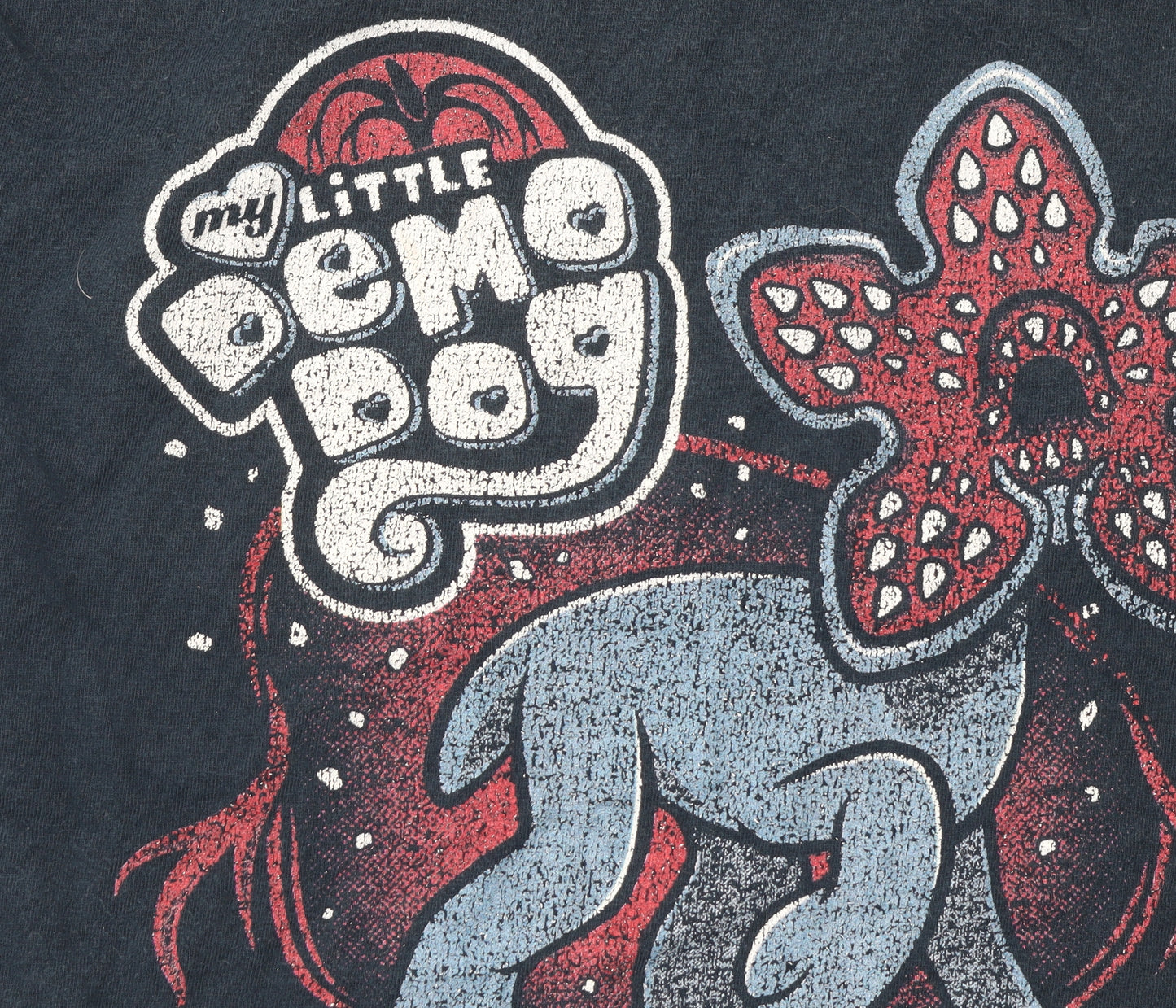 TeeFury Men's Blue Stranger Things My Little Demo Dog Graphic T-Shirt L