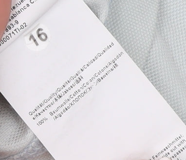 BOSS Men's Blue Pima Cotton Polo Shirt Size L Short Sleeve