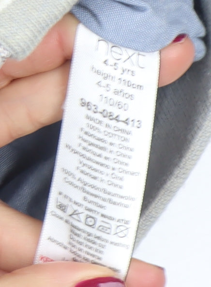 Next Boys Beige Checked Bomber Jacket 4-5 Years 100% Cotton