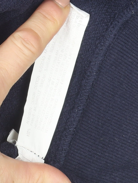 Zara Boys Blue Striped Henley Hoodie 9-10 Years Cotton Casual Top