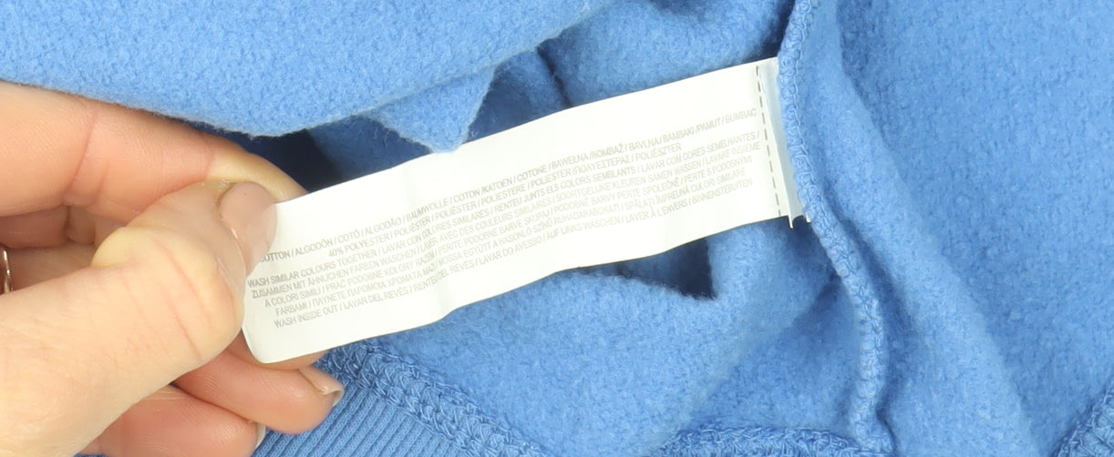 Primark Boys Blue Basketball Print Pullover Hoodie 13-14 Years 164cm