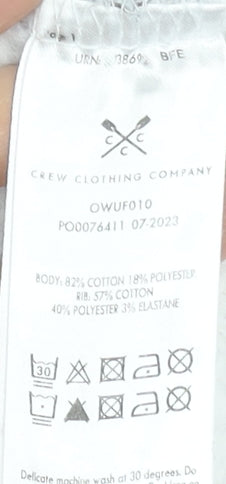 Crew Clothing Company Womens Navy White Striped Cotton Sweatshirt Size 18