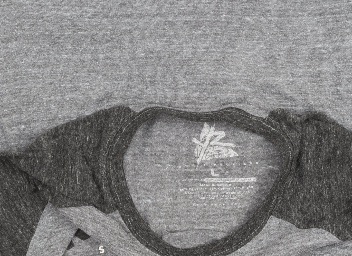 Young & Reckless Men’s Grey Long Sleeve Graphic Top Size L
