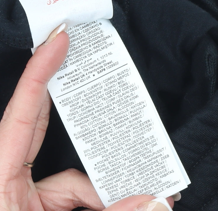 Nike Boys Black Cargo Fleece Jogger Trousers Size 13 Years