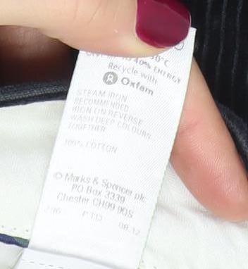 Marks and Spencer Blue Harbour Men’s Black Corduroy Straight Trousers 38W 31L