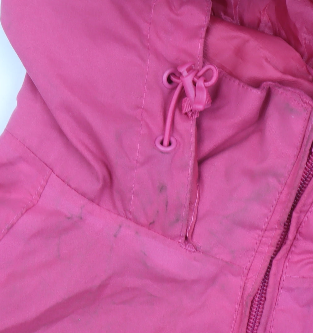 Peter Storm Womens Pink Size 12 Hooded Lightweight Rain Jacket