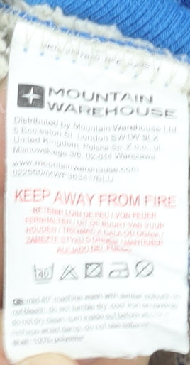 Mountain Warehouse Boys Blue Full Zip Hoodie 9-10 Years Fleece Lined