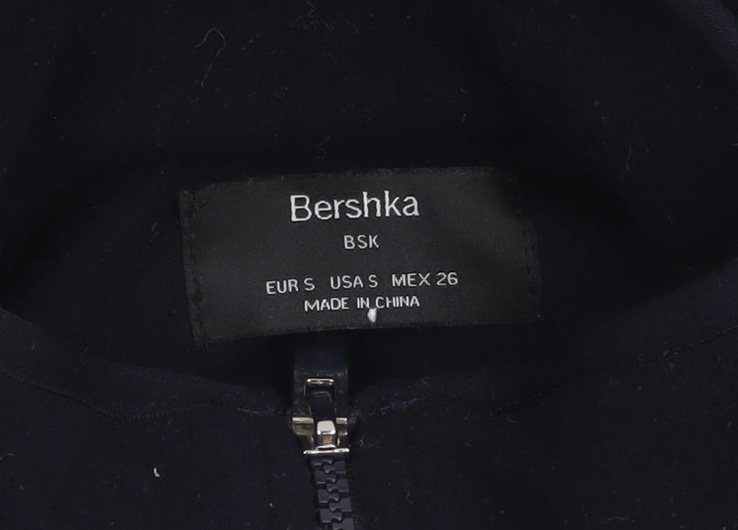 Bershka Women’s Black 1/4 Zip Fleece Sweatshirt Size S LA Lifestyle