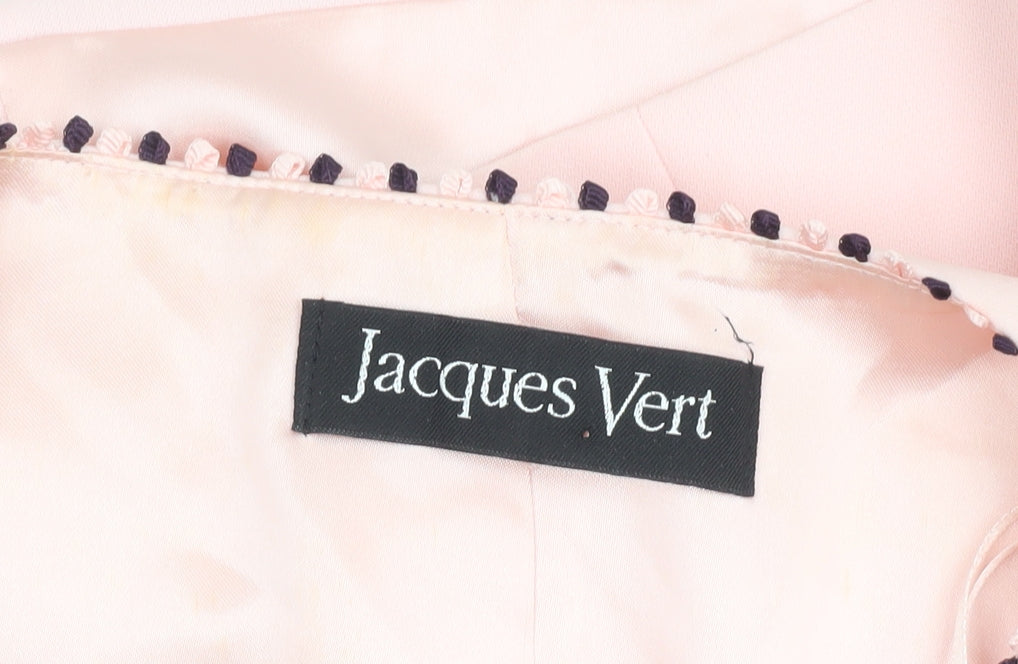 Jacques Vert Women Pink Lined Single-Breasted Suit Jacket UK 18