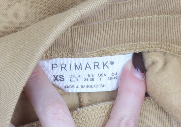 Primark Women’s Beige XS 6-8 Jogger Sweatpants Casual Cotton Blend