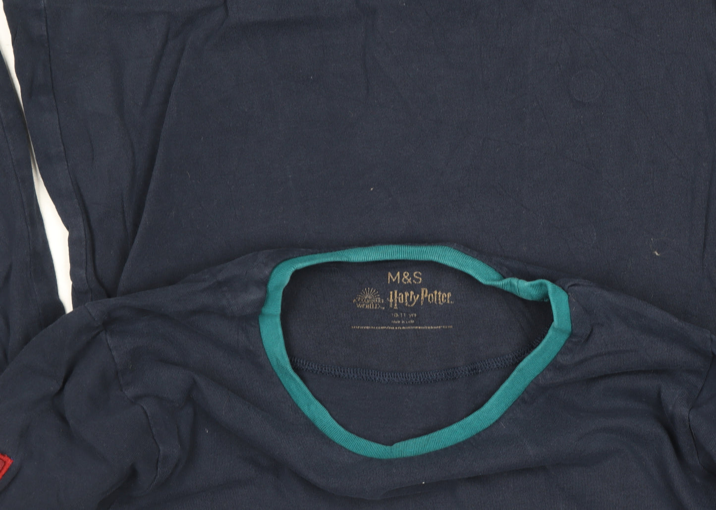 Marks and Spencer Boys Blue Harry Potter Long Sleeve Hogwarts T-Shirt 10-11 Years
