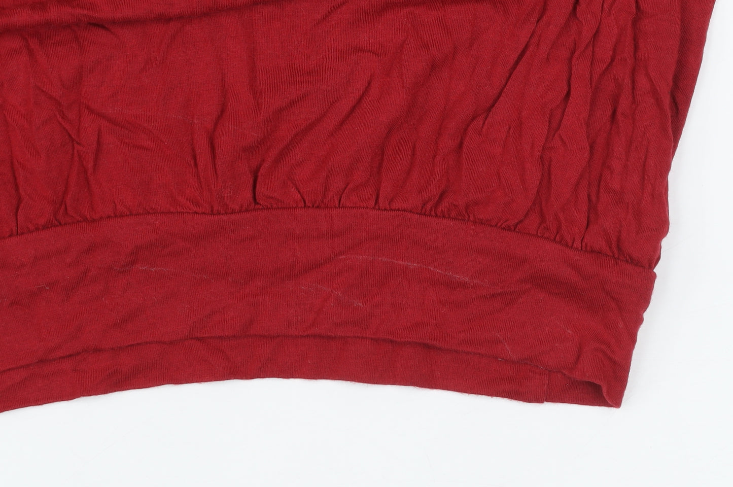 Monsoon Womens Red Cowl Neck Long Sleeve Viscose Blouse Size 10