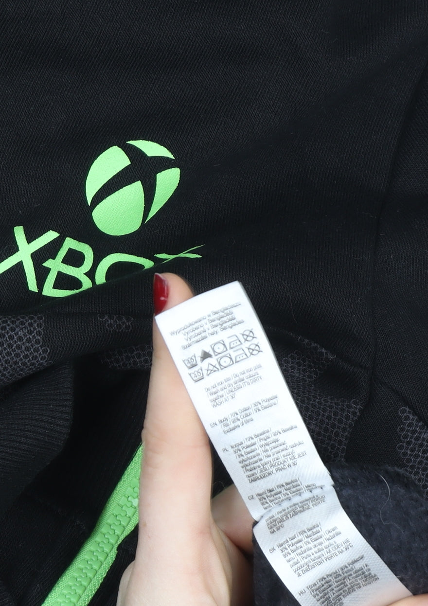 Xbox Boys Black Gaming Hoodie Jacket 10-11 Years Hooded Full Zip Logo