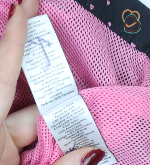 Next Girls Multicoloured Heart Print Hooded Windbreaker Jacket 7 Years