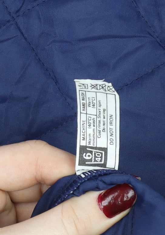 Husky Ltd Men's Blue Quilted Nylon Mid-Length Jacket Size 38