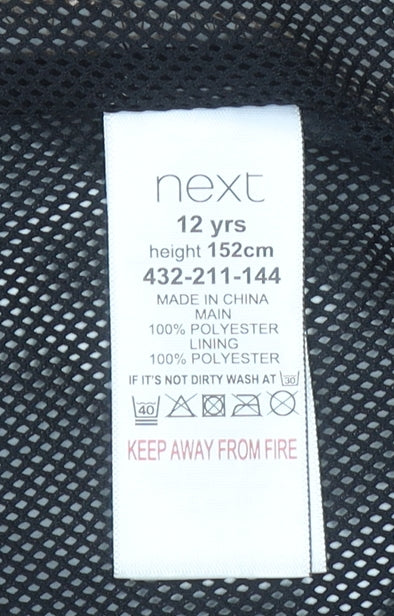 Next Girls Gold Hooded Windbreaker Jacket 12 Years Polyester Lightweight