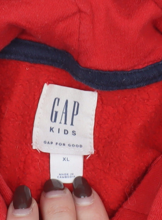 GAP Kids Boys Red XL (12-13 Years) Pullover Hoodie Sweatshirt
