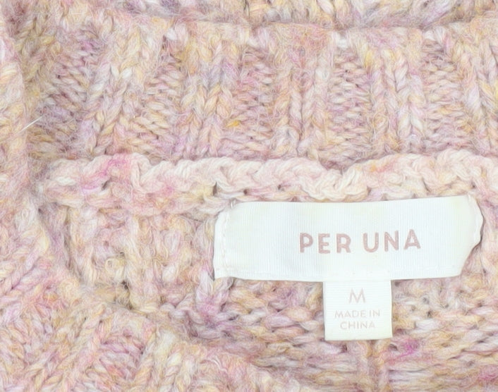 Marks and Spencer Per Una Women’s Pink Cable-Knit Jumper M