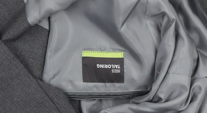 Marks and Spencer Men's Grey Wool Blend Classic Blazer 42R