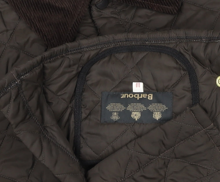 Barbour Mens Brown Quilted Jacket M Regular Fit Outdoor Coat