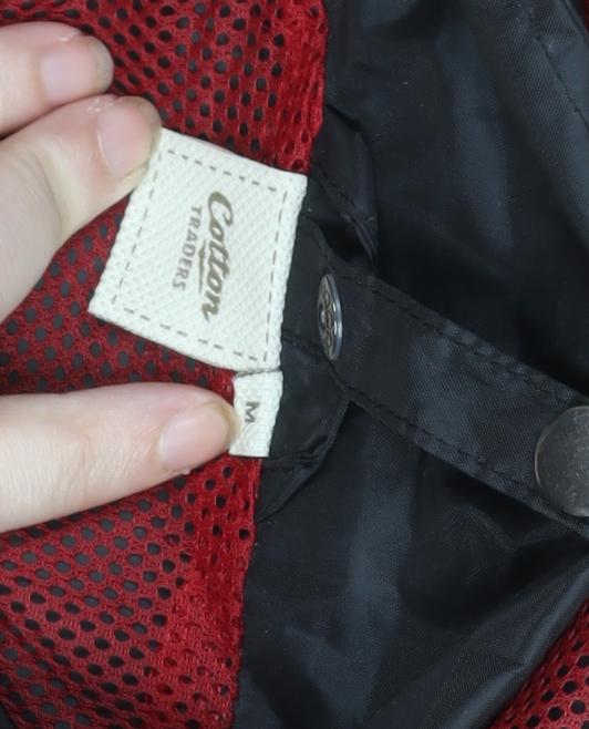 Cotton Traders Men's Red Waterproof Hooded Jacket Size M