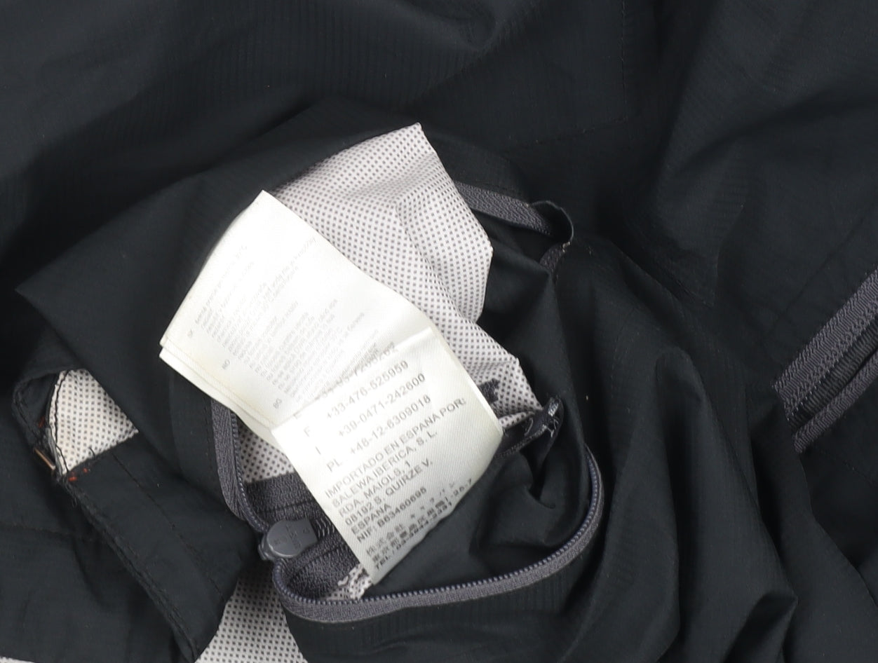 Salewa Men's Black Waterproof Hooded Rain Jacket Size M