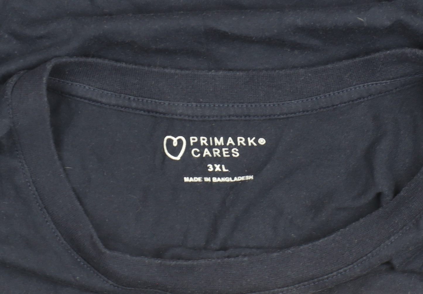 Primark Womens Blue 3XL Basic Paris Print Cotton T-Shirt