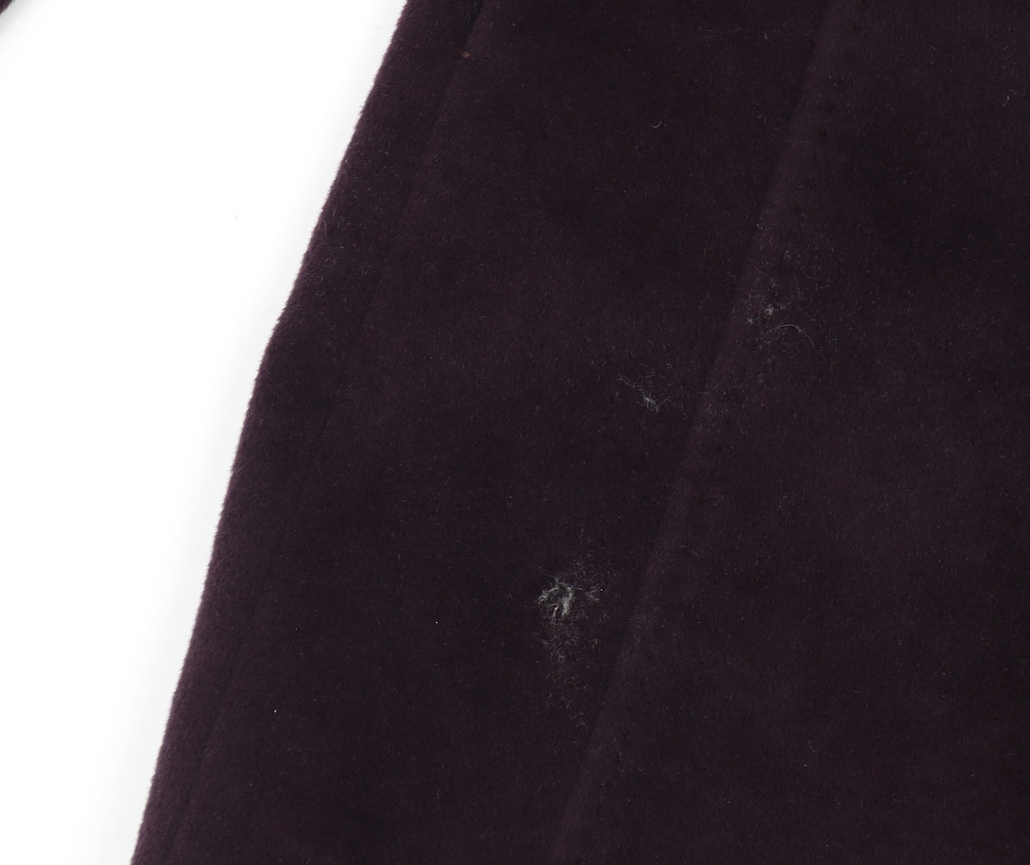 Jaeger Women Purple Wool Cashmere Long Belted Overcoat Size 16