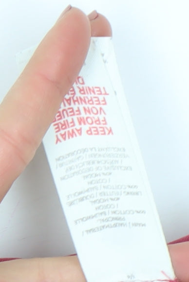 Mini Boden Girls Red Cotton A-Line Long Sleeve Ruffle Dress 5 Years