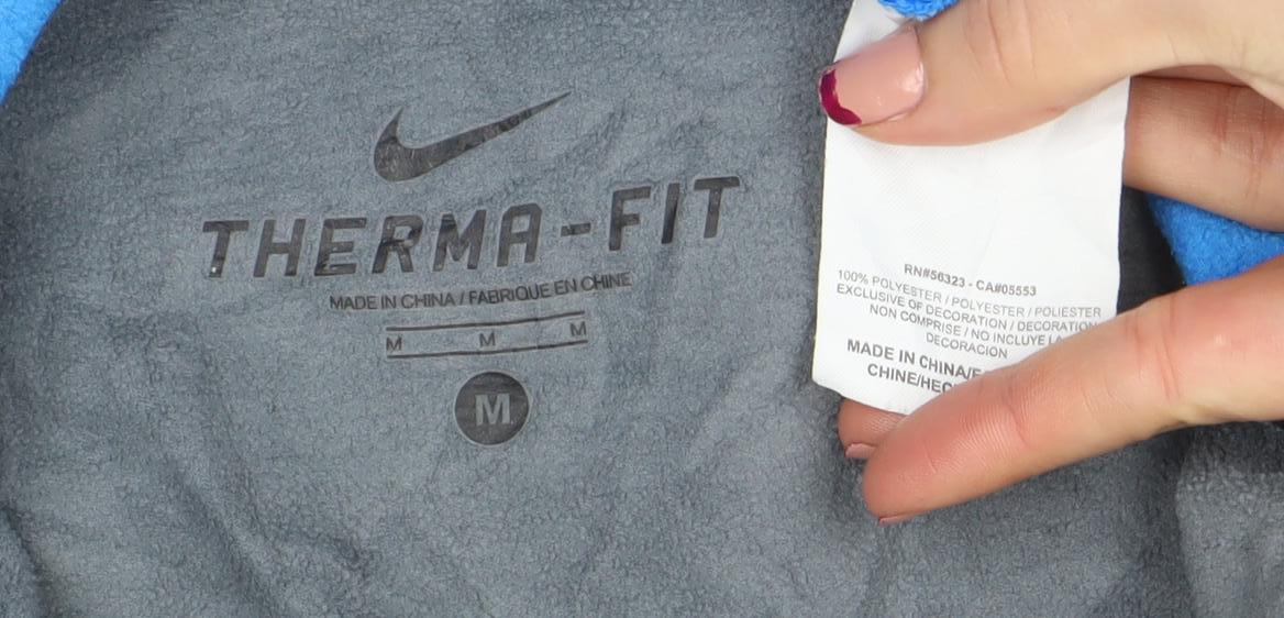 Nike Men's Blue Therm-Fit Full Zip Fleece Jacket Size M