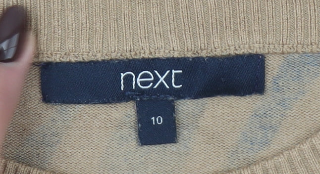 Next Women’s Brown Animal Print Crew Neck Jumper Size 10