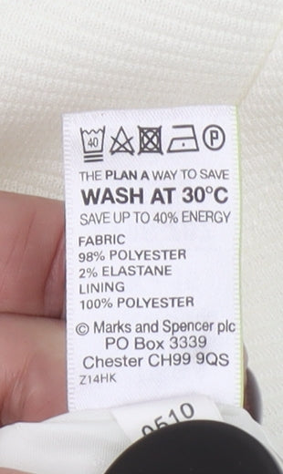 Marks and Spencer Women Ivory Size 16 Tailored Blazer Jacket