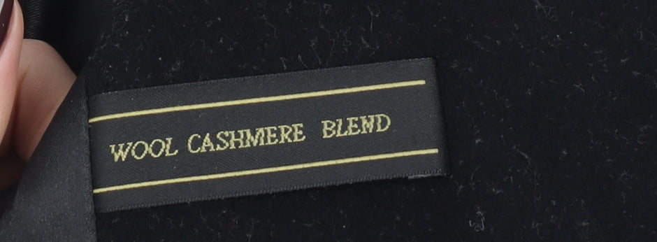 Planet Women’s Black Wool Cashmere Blend Pea Coat Size 12