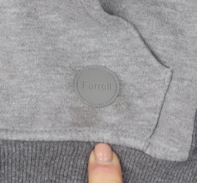 Farrell London Men's Grey Pullover Hoodie Size S Regular Fit Logo